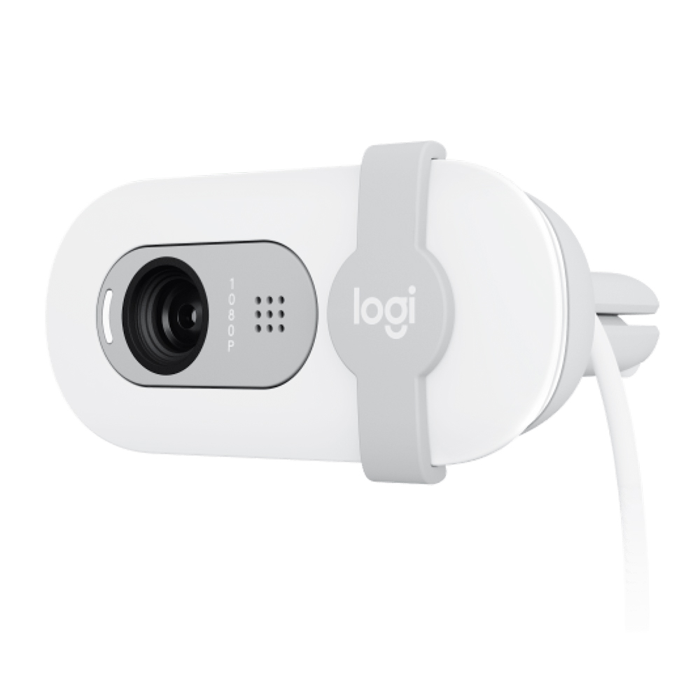 Logitech BRIO 100 Gizlilik Kapaklı 1080P Webcam Beyaz 960-001617