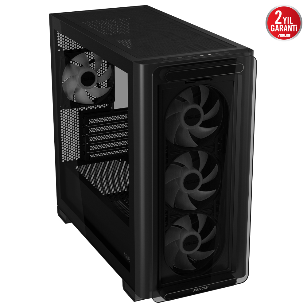 Asus A23 PLUS Siyah Temperli Cam mATX Mid Tower Fanlı ARGB Kasa
