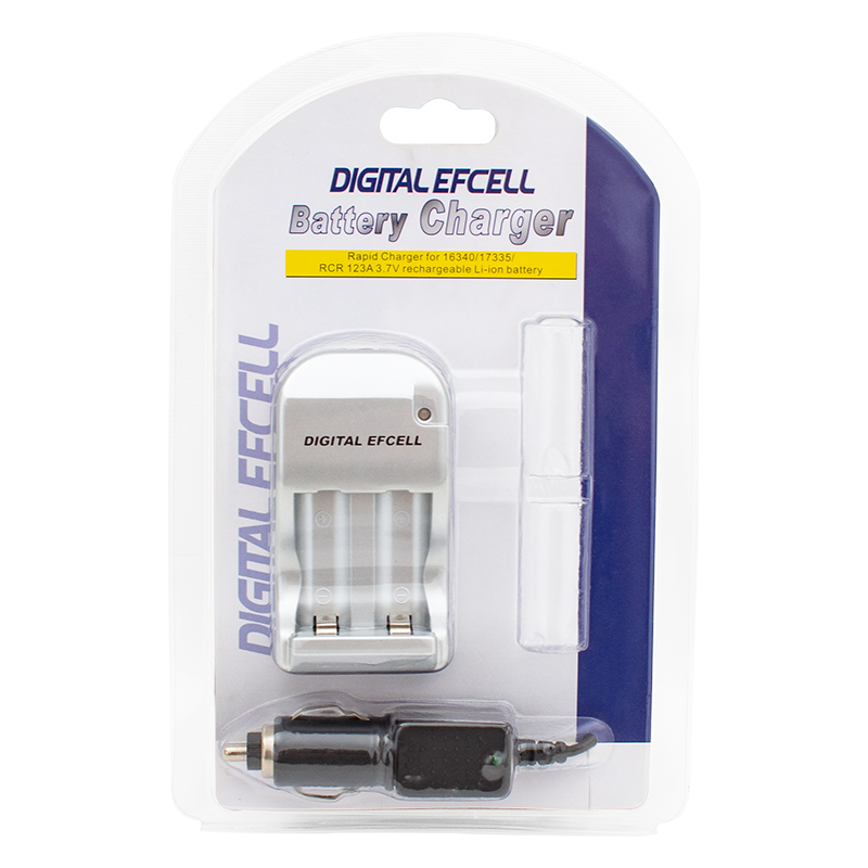 Digital Efcell 123A - 16340 - 17335 2’Li Ev Ve Araç Pil Şarj Cihazı