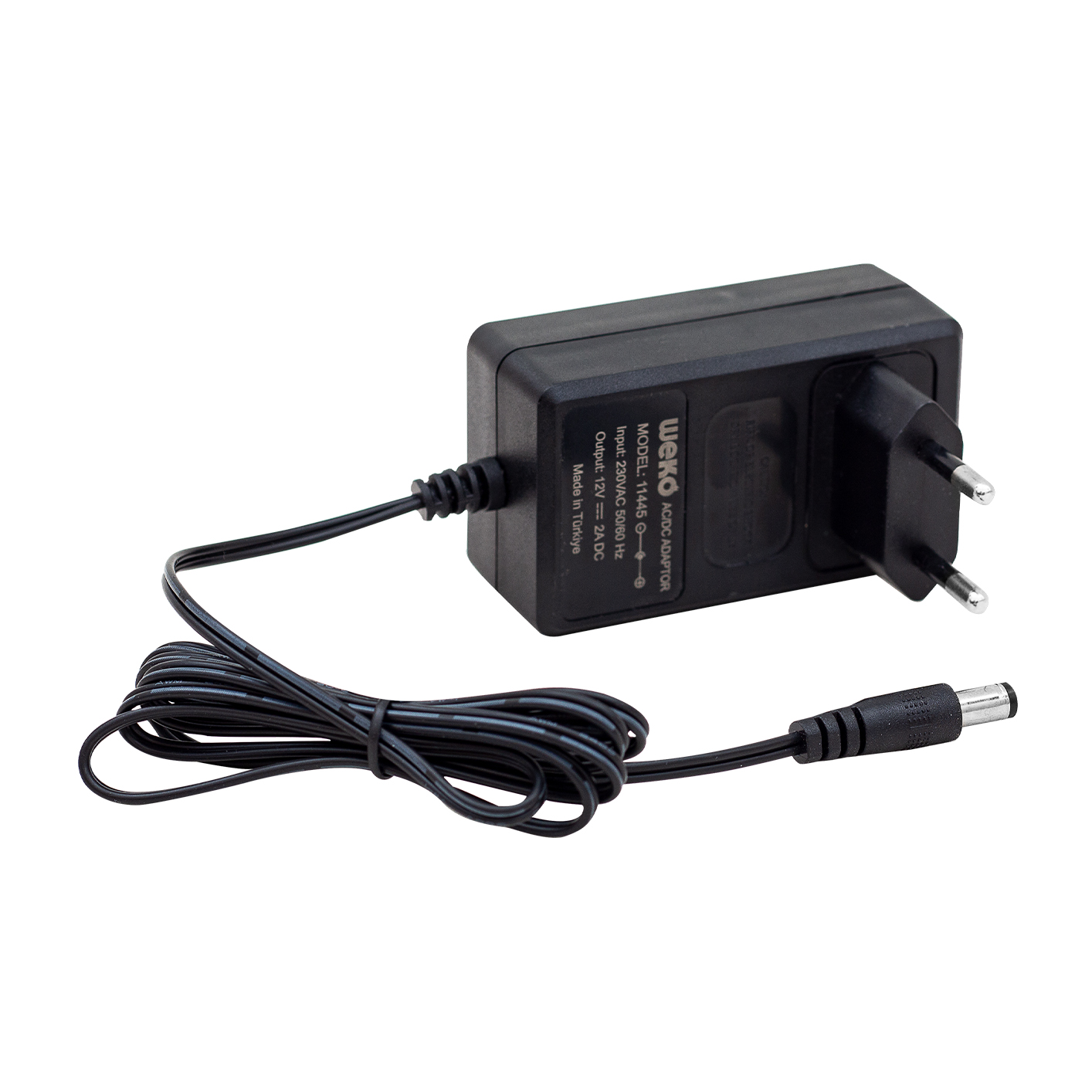 Weko 12 Volt 2 Amper 24 Watt Plastik Kasa Priz Tipi Adaptör (5.5X2.5 Uçlu)