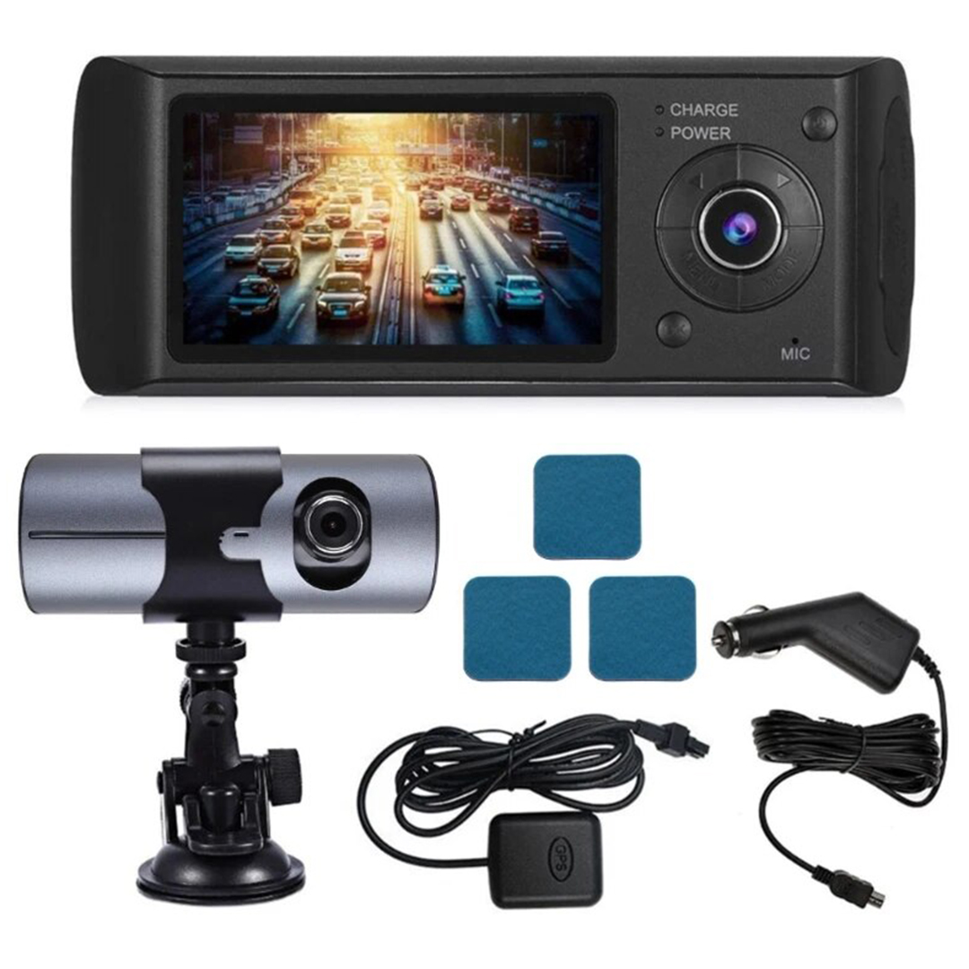 Powermaster R300 GPS Destekli Çift Kameralı Araç İçi Dashcam DVR Kamera Seti