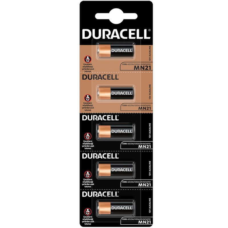 DURACELL 23A LİTYUM MN21 ALARM PİLİ (5Lİ PAKET)
