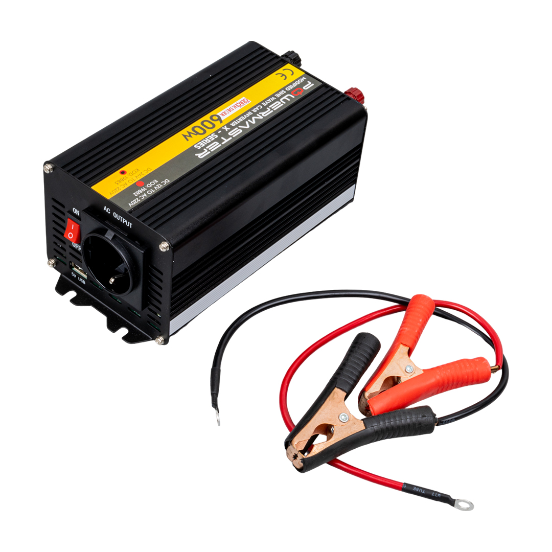 POWERMASTER PWR600-24 TEK DİJİTAL EKRAN 24 VOLT - 600 WATT MODIFIED SINUS WAVE INVERTER