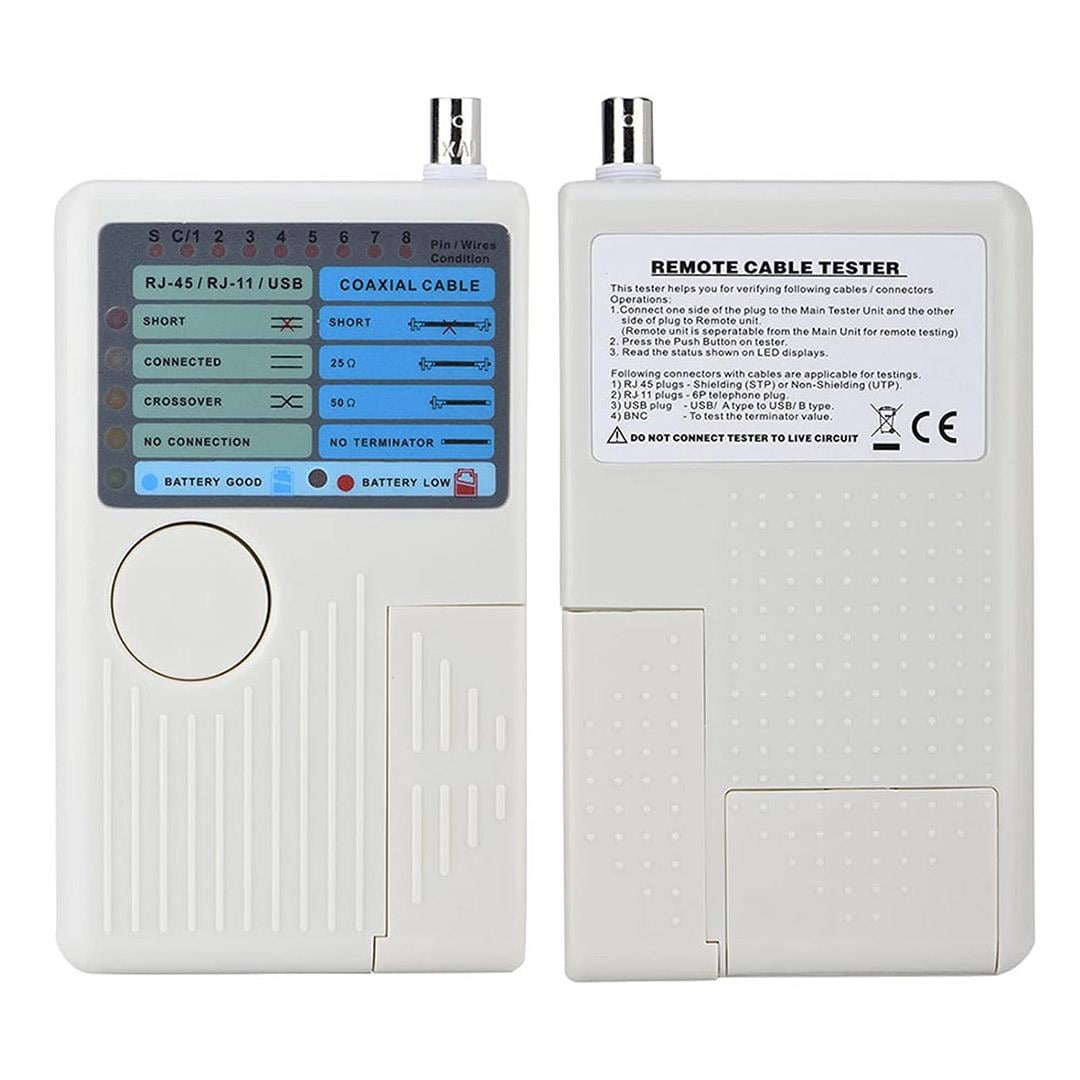 Powermaster PM-20629 RJ11-RJ45-USB-BNC Kamera Kablo Test Cihazı