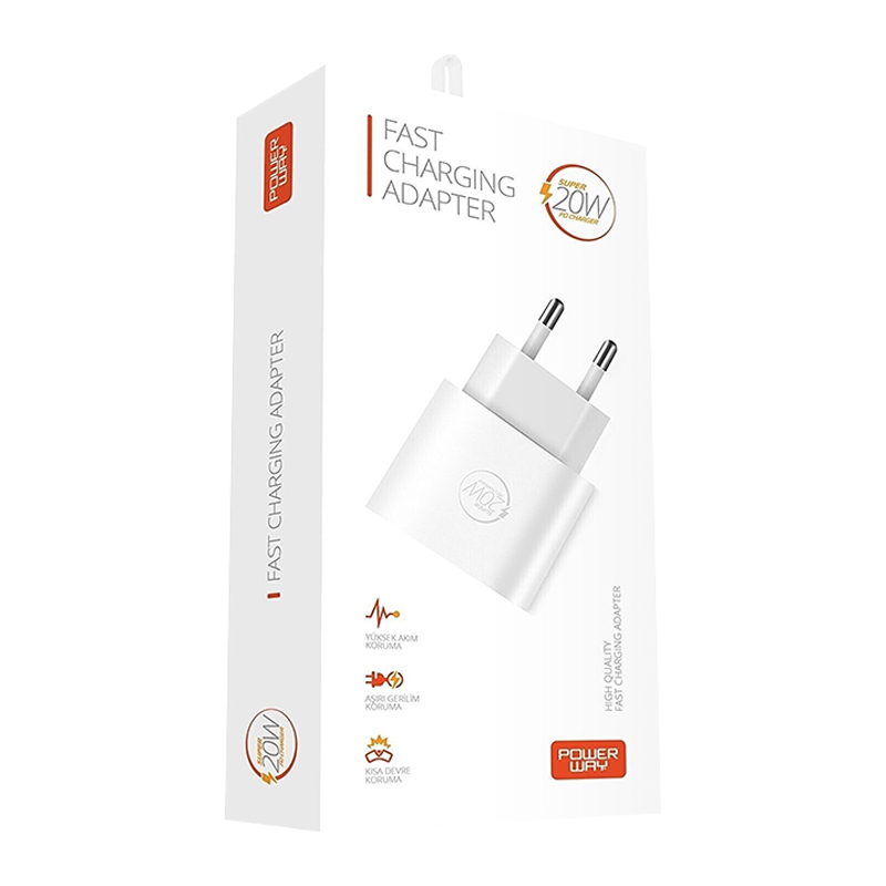 Powerway RX20 PD 20 Watt İphone Type-C Hızlı Şarj Başlığı