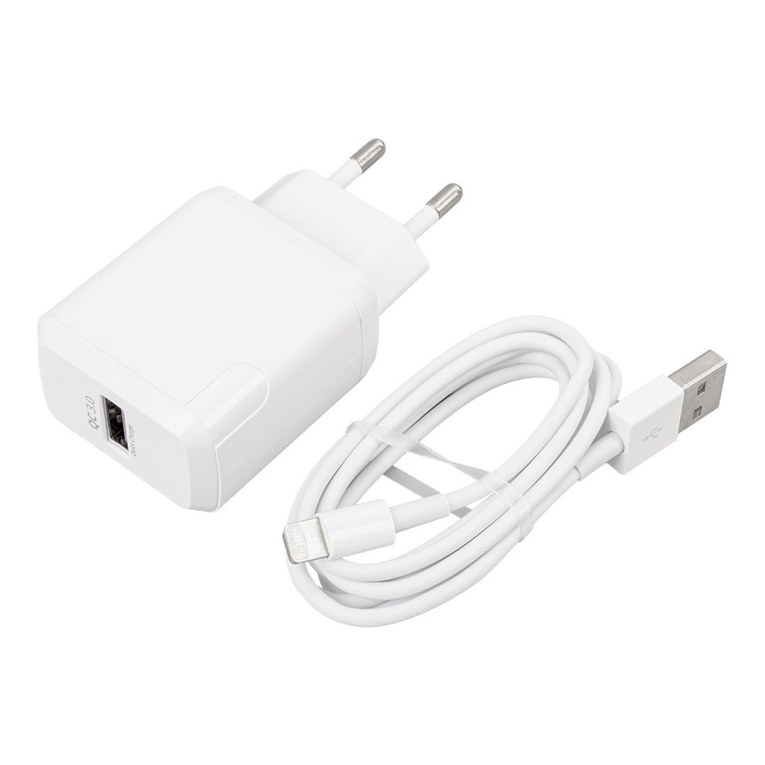 Powerway QCL30 Hızlı 3000 Ma 18 Watt Lightning Şarj Kafa Başlık Adaptörü