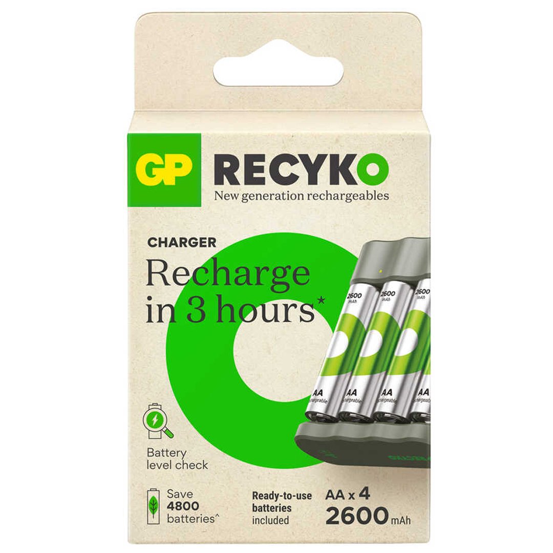 Gp Recyko B441 4*2600 Mah R6 AA Pilli Şarj Cihazı (B441/270HCER21-2GTLB4)