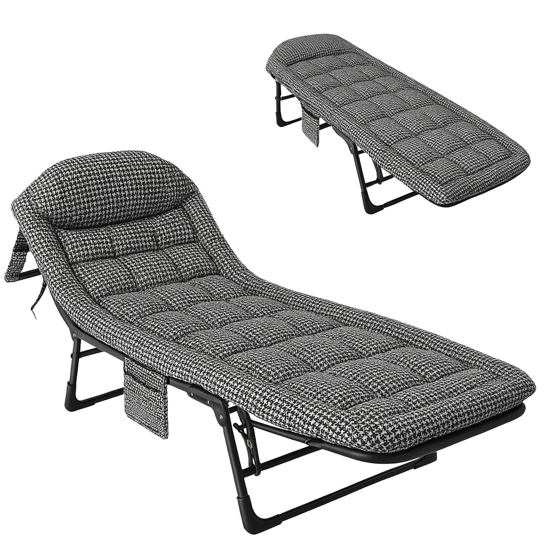 Sunup SN-26975 Taşınabilir Ayarlanabilir 5 Kademe Sünger Kamp Yatak Şezlong (Kazayağı)