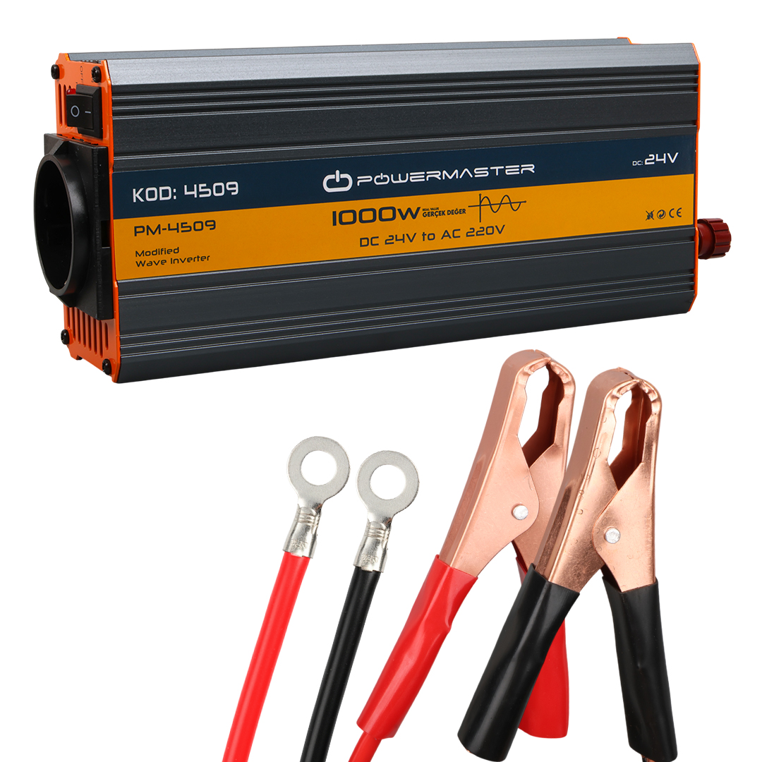 Powermaster PM-4509 24 Volt - 1000 Watt Modifiye Sinüs İnvertör