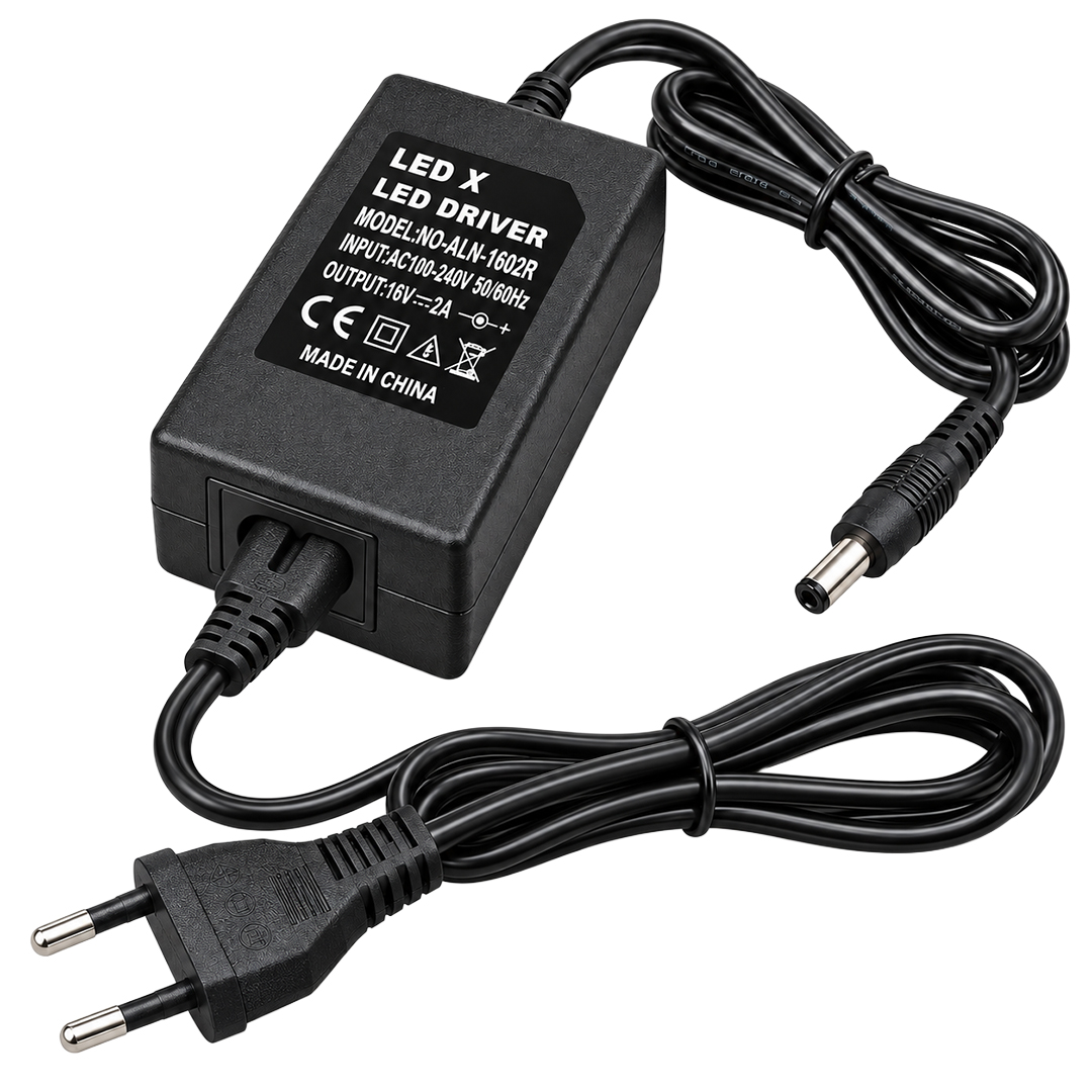 Powermaster PM 4735 LEDX 16 Volt 2 Amper TOS Fişli RCA Uçlu Priz Tipi Santral Adaptörü