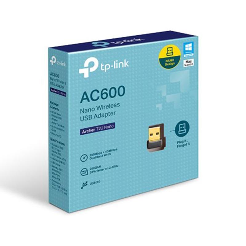 TP-Link Archer T2U Nano AC600 600 Mbps USB Wireless Adaptör