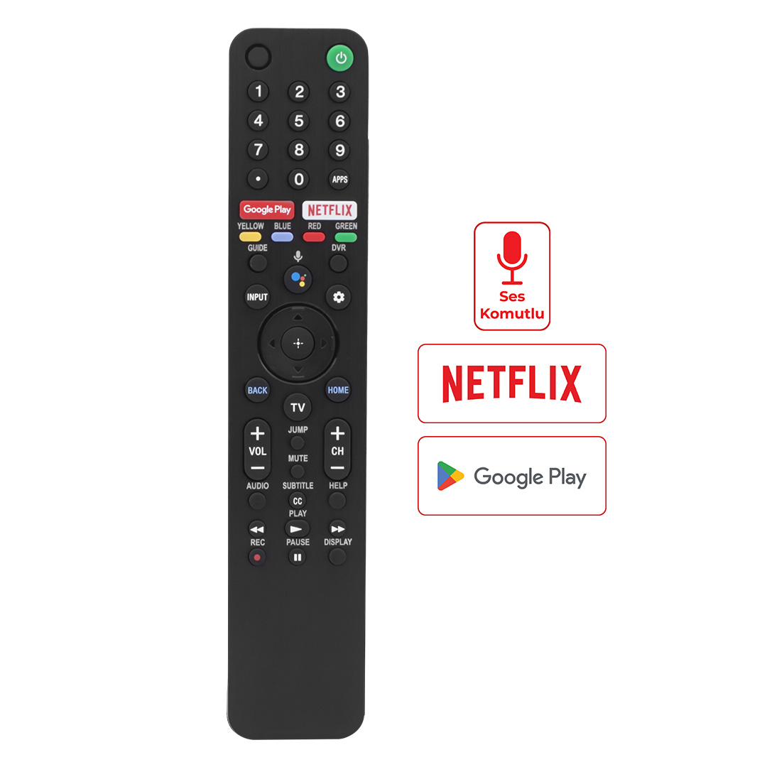 Weko Sony RMF-TX500U Netflıx-Google Play Tuşlu Ses Komutlu Lcd-Led Tv Kumanda
