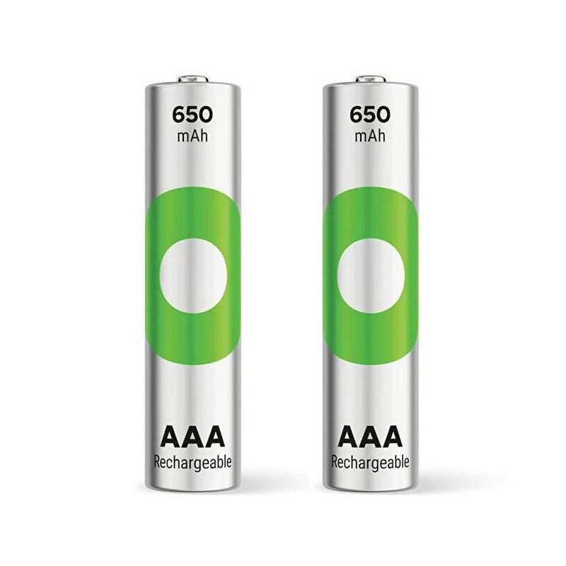 GP Recyko 650 Mah R03 AAA Şarjlı 2'Li İnce Kalem Pil