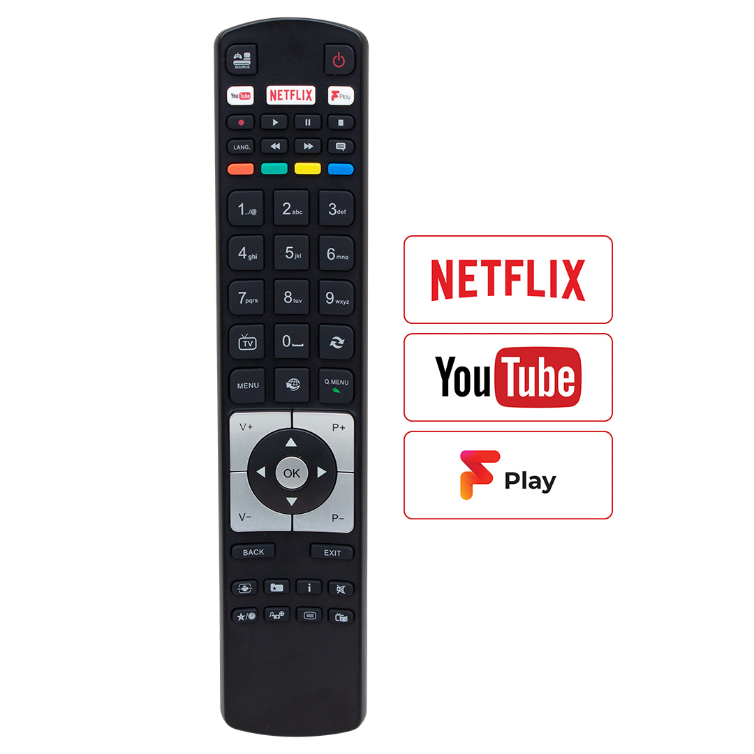 Vestel RC 5118F Black Fplay Netflix-Youtube-Play Tuşlu Lcd-Led Tv Kumanda