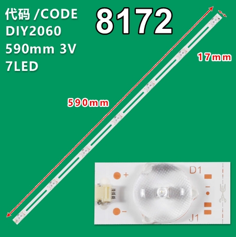 32" Universal DLED TV Panel LED Bar - 7 LED 3V 59 CM (No: 444 / Kod: 8172)