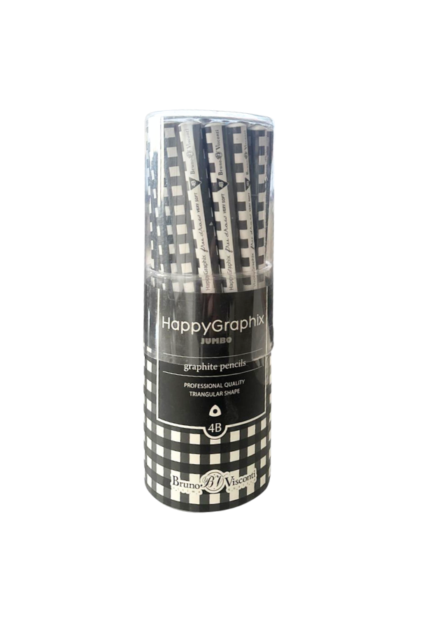 HAPPY GRAPHİX 21-0062-27 BLACK KURŞUN KALEM 4B 3,5MM KARE 30'LU PAKET