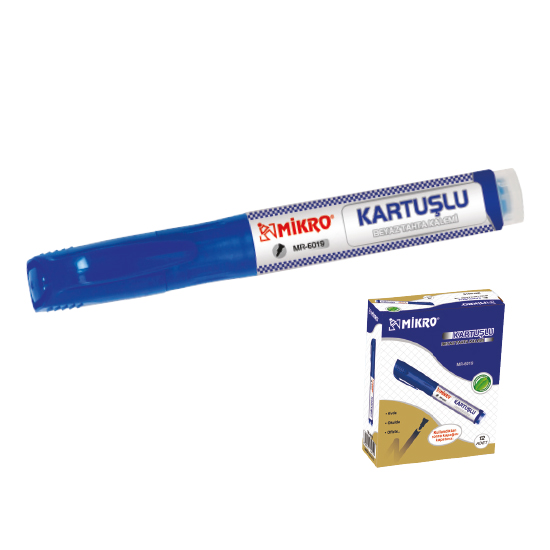 MİKRO MR-6019 KARTUŞLU TAHTA KALEMİ MAVİ 12Lİ*96 >