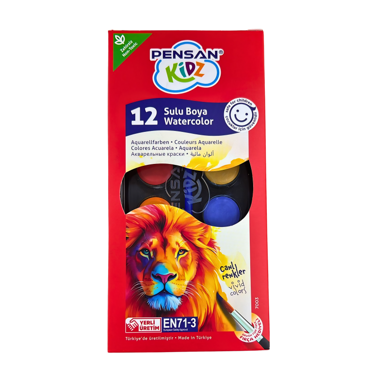 PENSAN 7003 KİDZ 12 RENK SULU BOYA