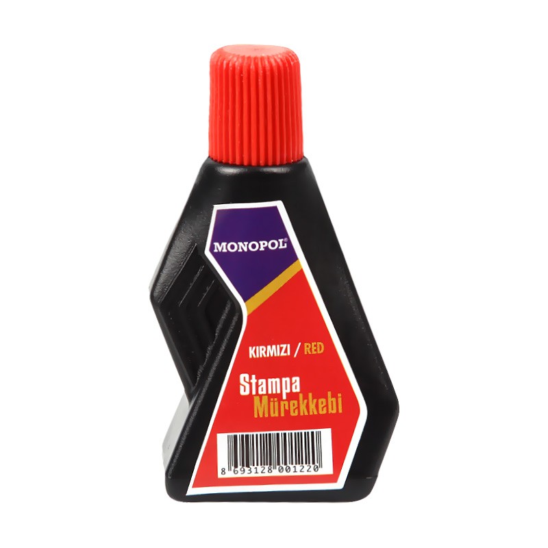 MONOPOL 1122 ISTAMPA MÜREKKEBİ KIRMIZI 12'Lİ 30 cc *24