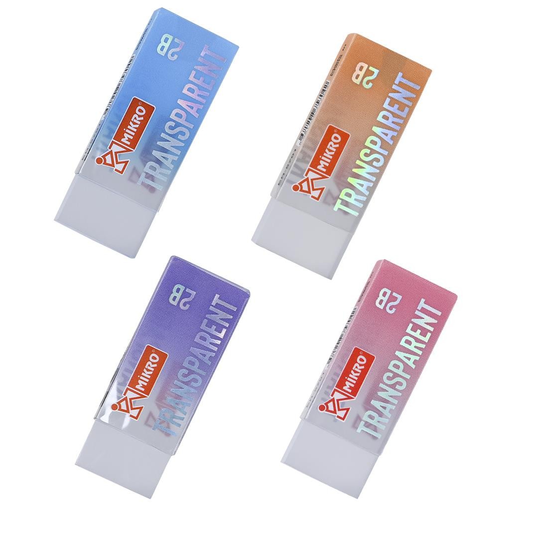 MİKRO ER-5701 SİLGİ TRANSPARENT SAYDAM SİLGİ 24 LÜ