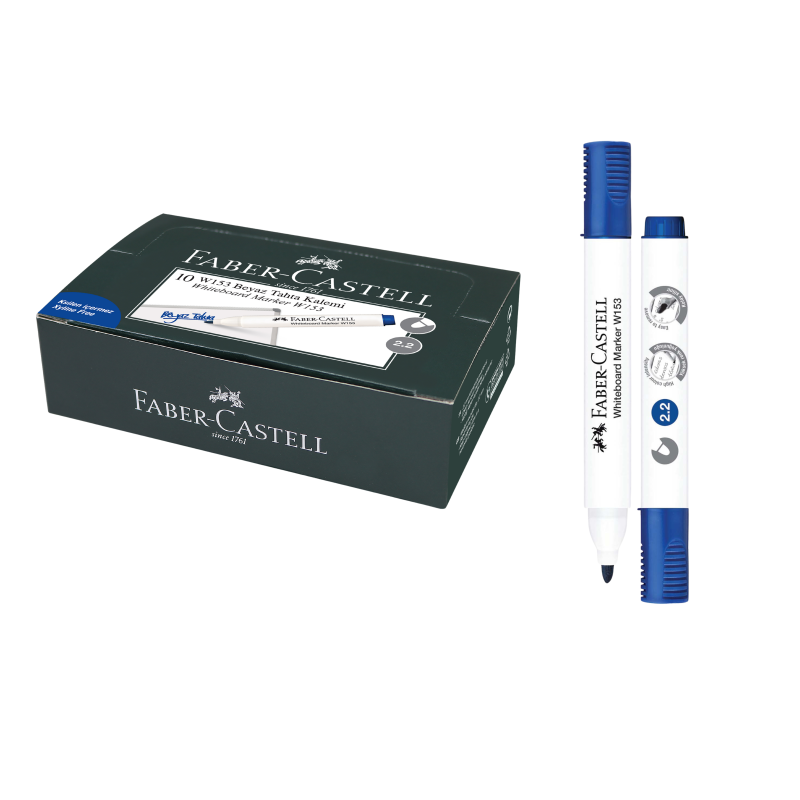 FABER C. W153 TAHTA KALEMİ MAVİ 10'LU *44