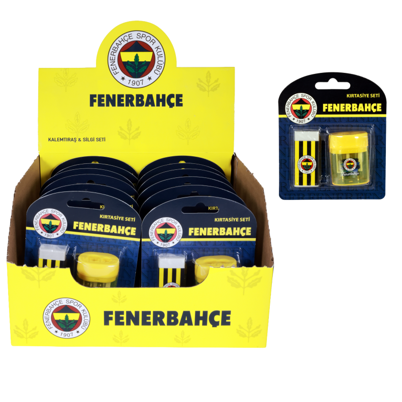 FENERBAHÇE KIRTASİYE SETİ KALEMTIRAŞ&SİLGİ 12'Lİ PAKET *12