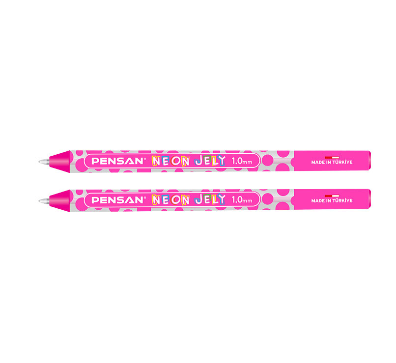PENSAN 2801 PEMBE JELY NEON JEL KALEM 12'Lİ