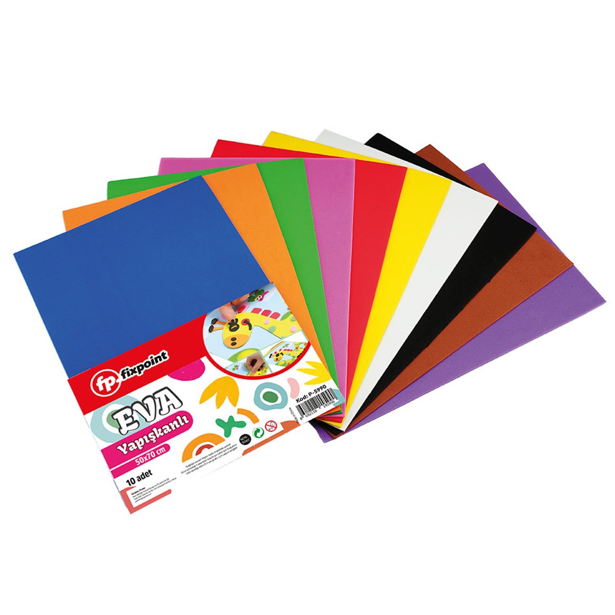FİXPOİNT P-5990 DÜZ YAPIŞKANLI EVA 50*70 10'LU *25