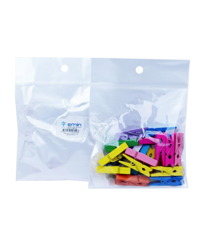 EMİN RENKLİ AHŞAP MANDAL 3,5CM 12 'Lİ*12