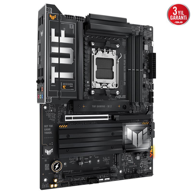 ASUS TUF GAMING X870-PLUS WIFI DDR5 8000MHZ 1XHDMI 2XUSB4 4XM.2 ATX AM5 (AMD AM5 9000/8000/7000 SERİLERİ İLE UYUMLU)