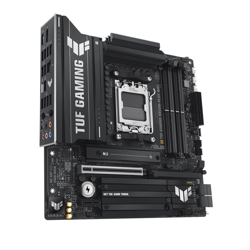 ASUS TUF GAMING B850M-PLUS WIFI DDR5 8000MHZ 1XHDMI 1XDP 3XM.2 MATX AM5 (AMD AM5 9000/8000/7000 SERİLERİ İLE UYUMLU)