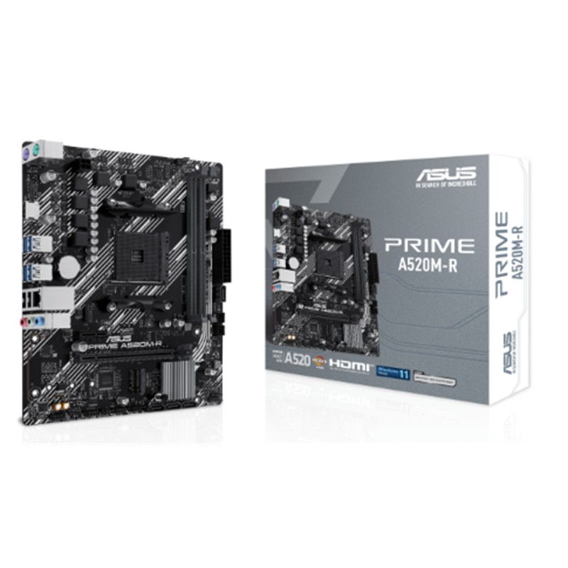 ASUS PRIME A520M-R DDR4 5100MHZ 1XHDMI 1XM.2 USB2.0 MATX AM4 (AMD AM4 5000/4000 /3000 SERİLERİ İLE UYUMLU)