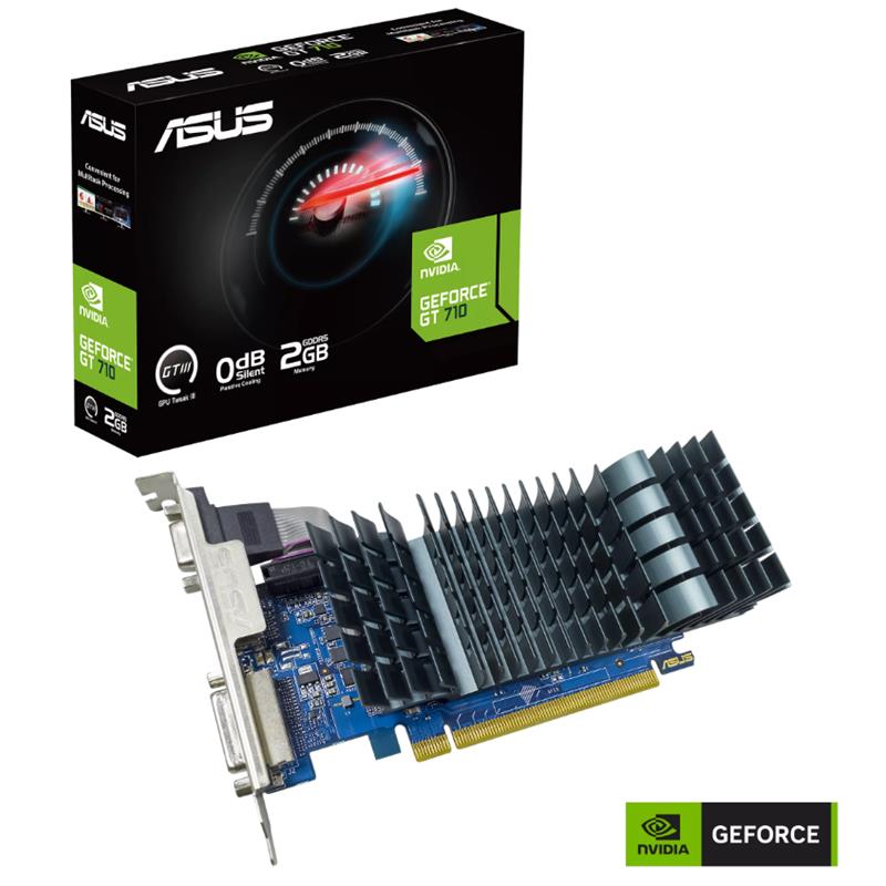 ASUS GT710-SL-2GD5-BRK-EVO GEFORCE GT710 LP 2GB DDR5 64Bit VGA/DVI/HDMI