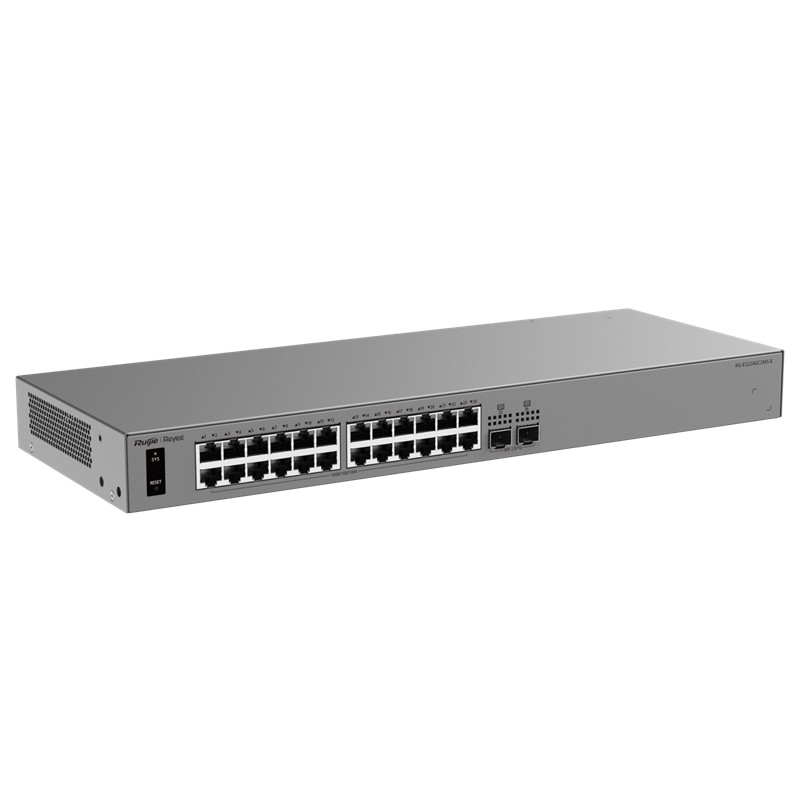RUIJIE REYEE RG-ES224GC2MS 24 PORT GİGABİT + 2X 2.5GE SFP UPLİNK YÖNETİLEBİLİR SWİTCH