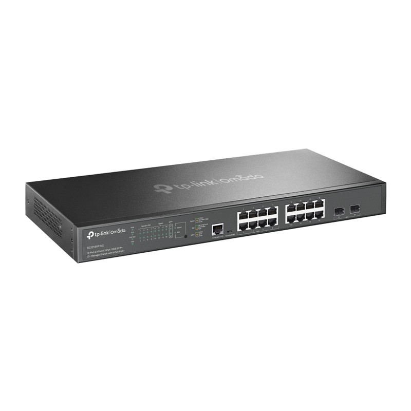 TP-LINK OMADA TL-SG3218XP-M2 OMADA 16 PORT 2.5G 2 PORT 10GE SFP+ L2+ MANAGED SWITCH WITH 8-PORT POE+ 