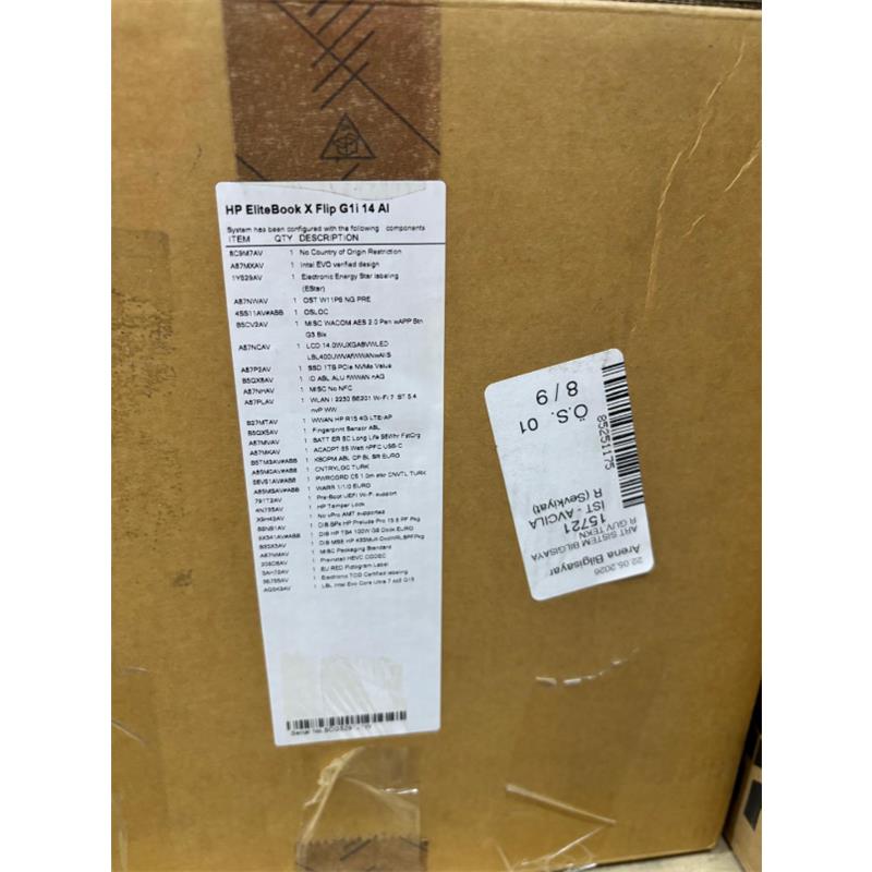 HP ELITEBOOK X FLIP G1I AI B5QX1AV INTEL ULTRA 7-258V 32GB 1TB SSD 14 W11PRO (OUTLET) - ING KLAVYE