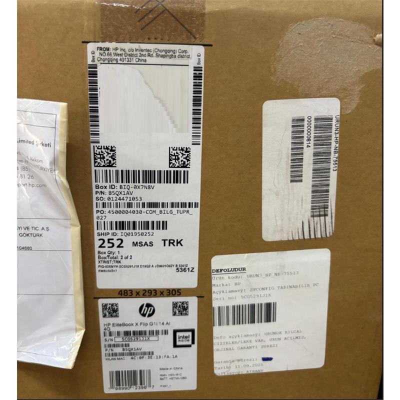 HP ELITEBOOK X FLIP G1I AI B5QX1AV INTEL ULTRA 7-258V 32GB 1TB SSD 14 W11PRO (OUTLET) - ING KLAVYE