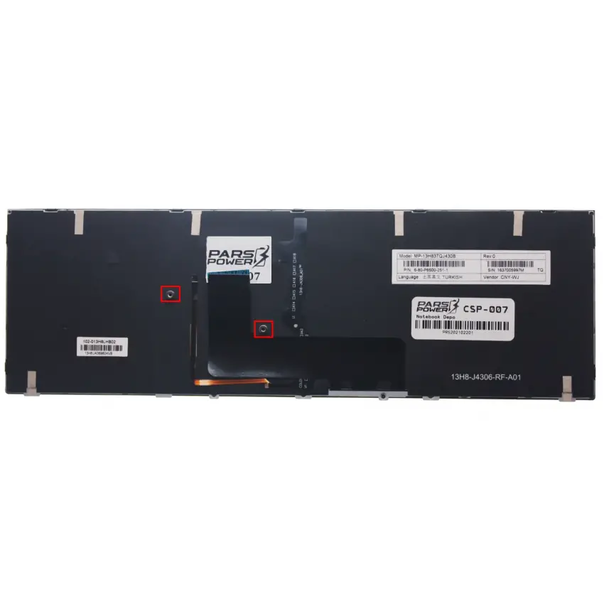 Casper Excalibur G500 Uyumlu Notebook Klavye Işıklı (Siyah TR)