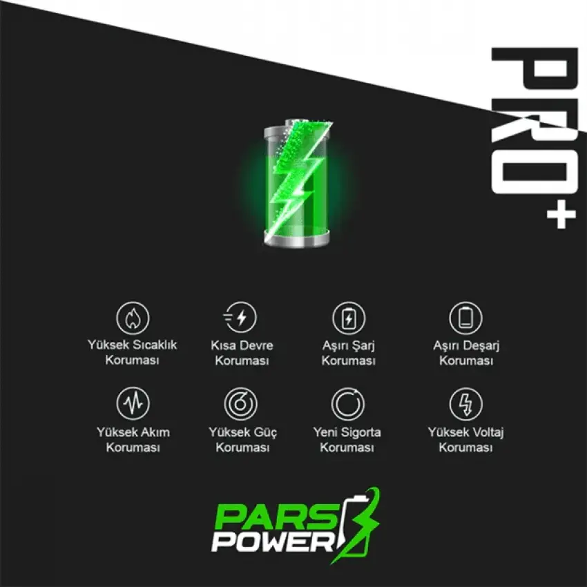 iPhone X Yüksek Kapasite Batarya - Pil (Pars Power 3210 mAh)