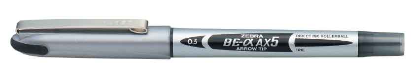 ZEBRA AX5 ROLLER KALEM 05MM SİYAH