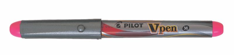 PILOT V-PEN SİLVER DOLMAKALEM PEMBE