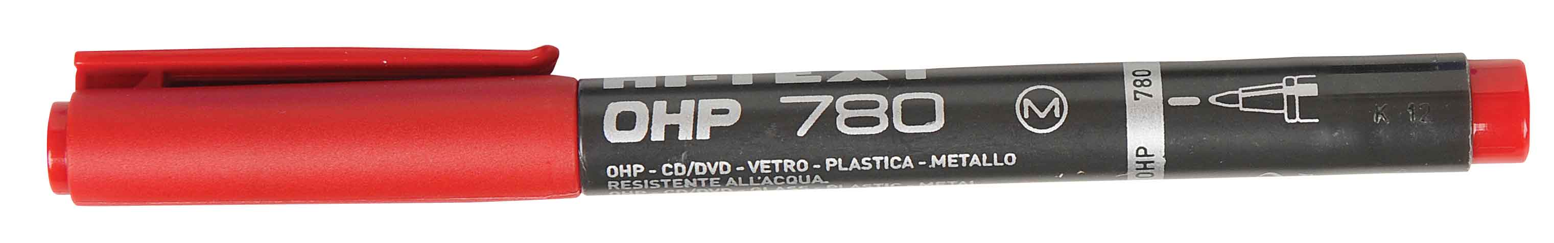 Hİ-TEXT 780MK ASETAT KALEMİ (M) KIRMIZI