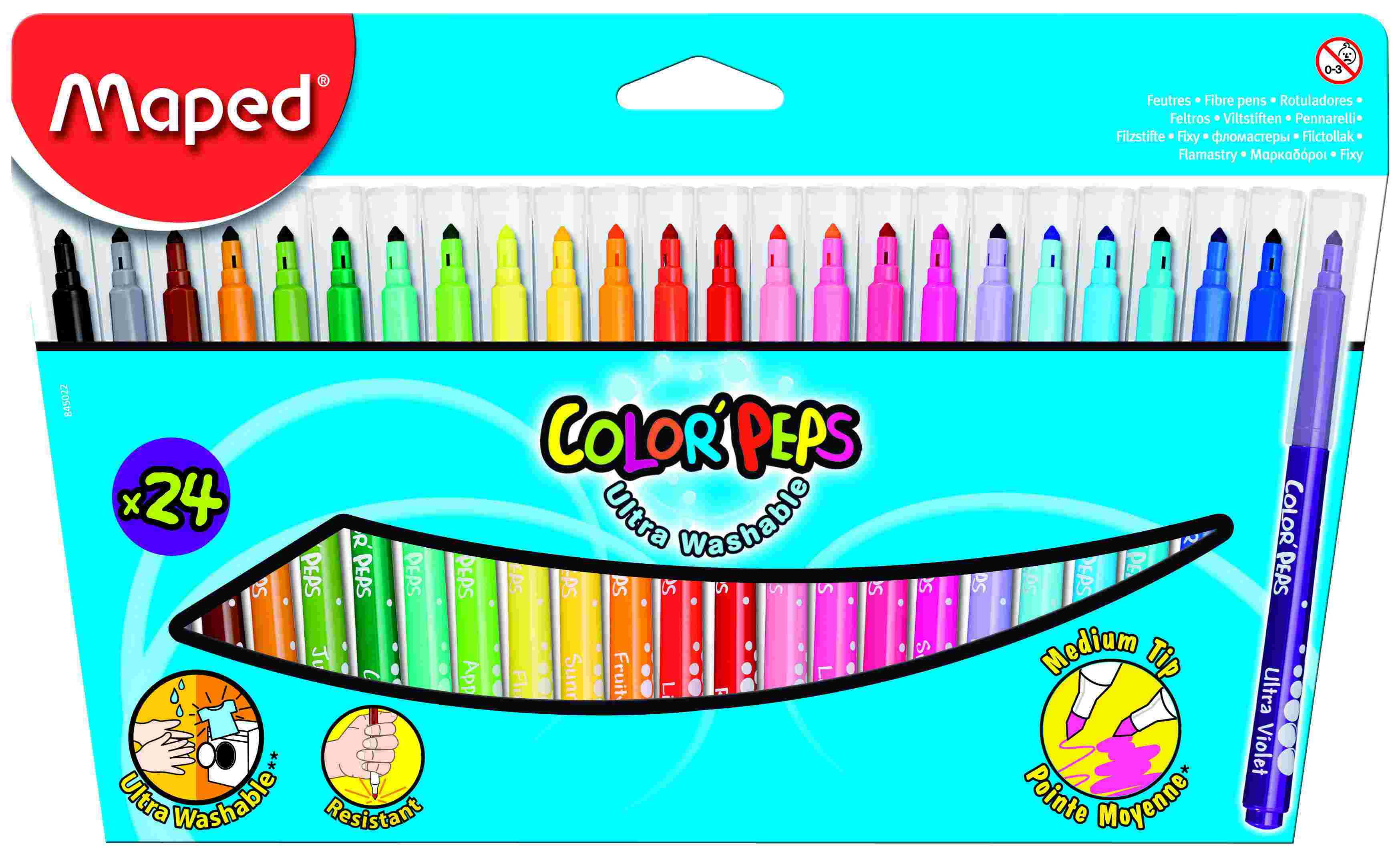 MAPED 845022 COLOR PEPS KEÇELİ KALEM 24LÜ