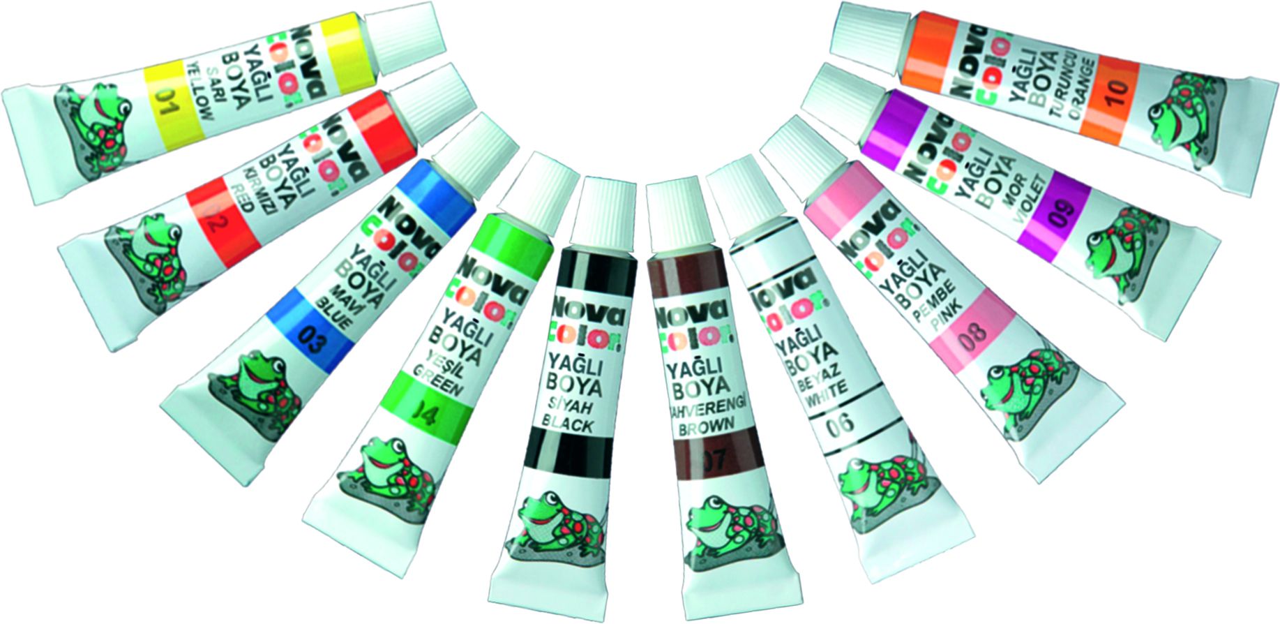 NOVA COLOR NC-130 YAĞLI BOYA TÜP 12Lİ YEŞİL