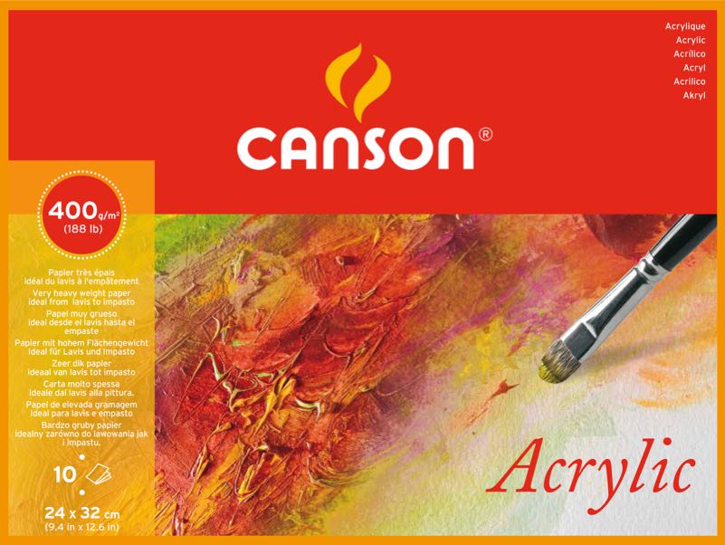 CANSON C200807408 CANACRYLIQ ÇİZİM BLOK 24X32 400GR 10YP
