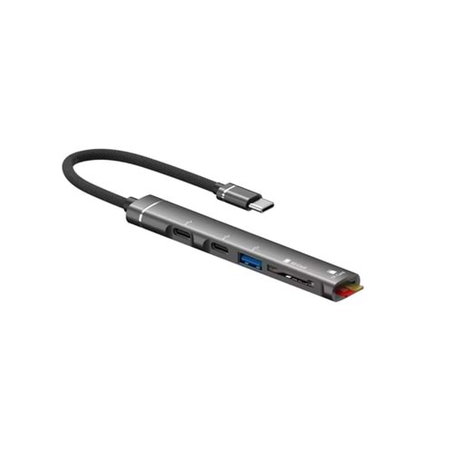 Kruxon ZR562 TYPE-C 5 İN 1 USB HUB CARD READER