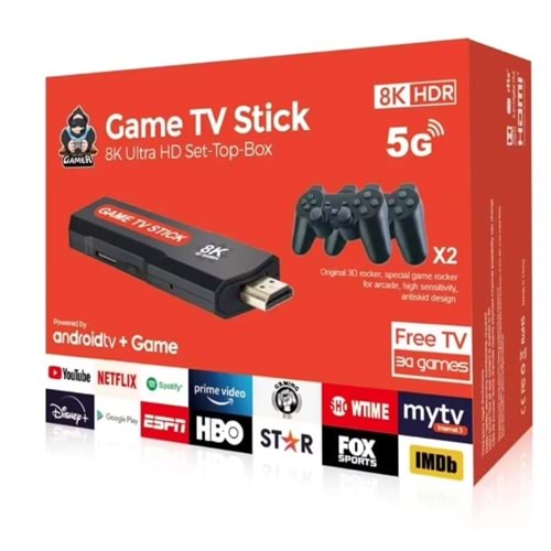 GAME ZR664 TV STİCK - ANDROİD TV 5G 8K ULTRA HD SET-TOP-BOX