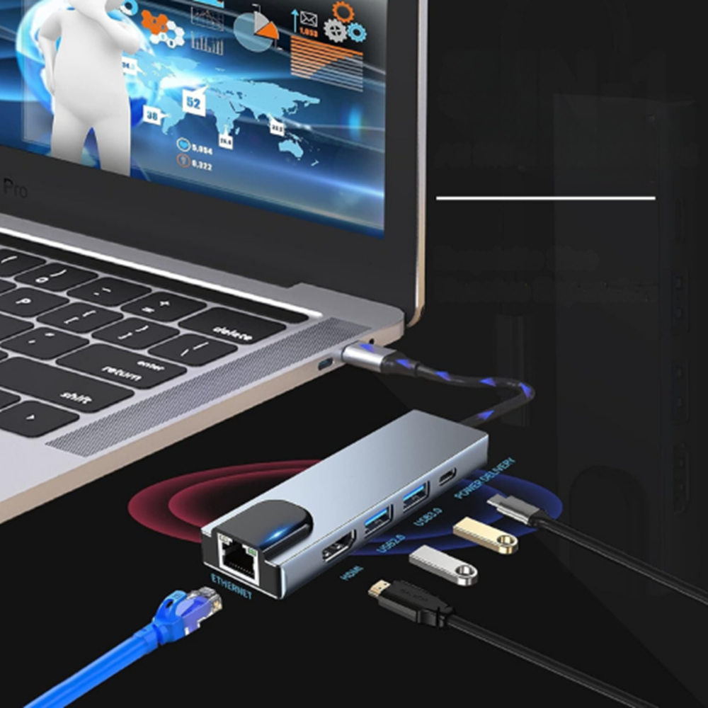 Kruxon ZR34 TYPE C 5 PORT CONNECTOR
