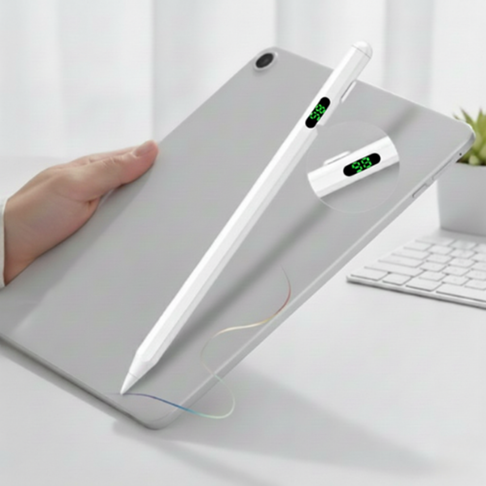 Kruxon ZR61/BEYAZ LED GÖSTERGELİ DOKUNMATİK KALEM UNIVERSAL