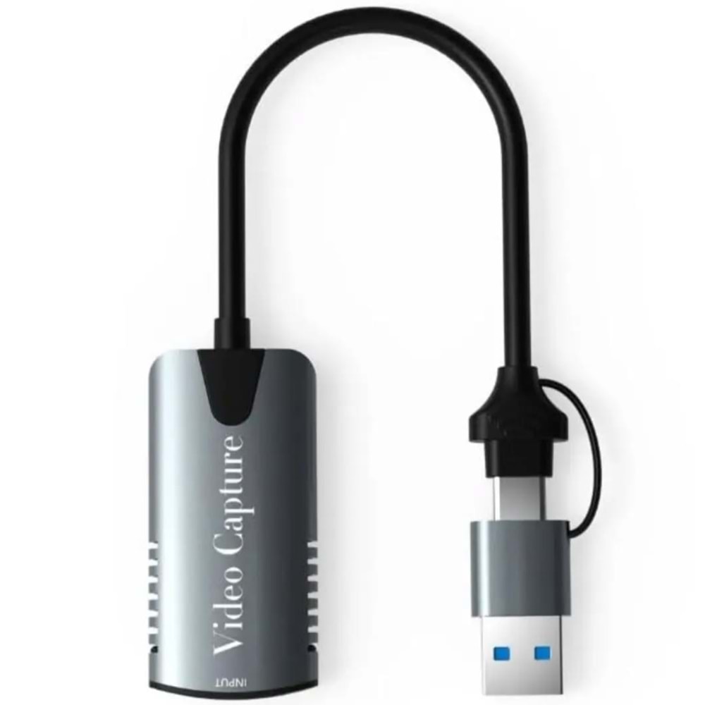 Kruxon ZR205 HU04A TYPE-C 2 İN 1 USB VİDEO CAPTURE